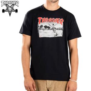 スラッシャー THRASHER スケボー Tシャツ USA企画 JAKE DISH TEE BLACK ブラック NO147｜