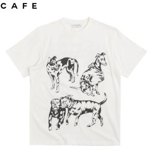 SKATEBOARD CAFE カフェ スケートボード Tシャツ POOCH TEE クリーム NO2｜sk8-sunabe