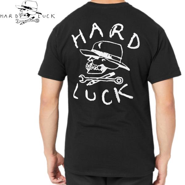 HARD LUCK ハードラック スケボー Tシャツ OG LOGO TEE ブラック×ホワイト N...