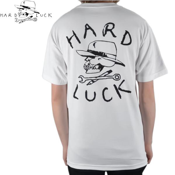 HARD LUCK ハードラック スケボー Tシャツ OG LOGO TEE ホワイト×ブラック N...
