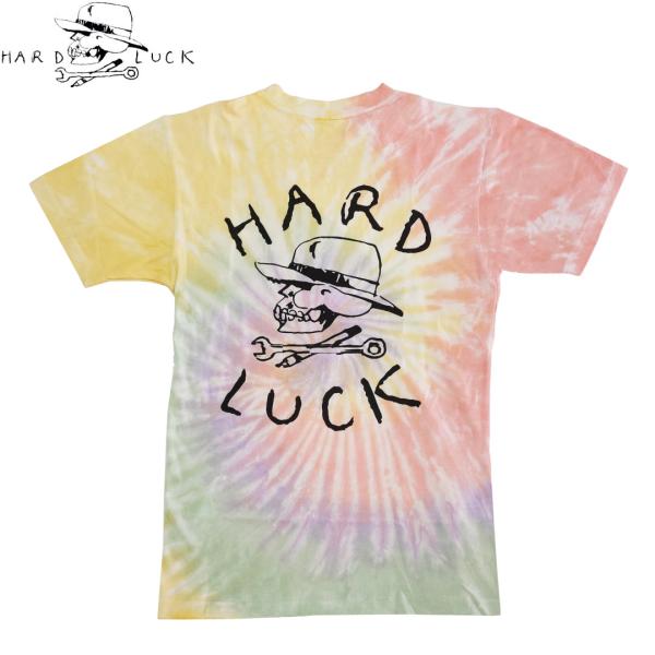 HARD LUCK ハードラック スケボー Tシャツ OG LOGO TEE タイダイ×ブラック N...