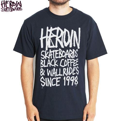 HEROIN ヘロイン スケボー スケートボード Tシャツ SINCE 1998 TEE ネイビー ...
