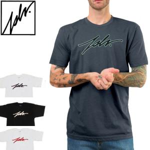 ジャスリブ JSLV スケボー スケートボード Tシャツ JSLV SIGNATURE STROKE TEE チャコール/ホワイト/ホワイトxブルー/ブラック NO6｜sk8-sunabe