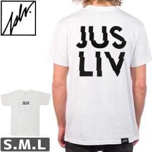 ジャスリブ JSLV スケボー スケートボード Tシャツ スノボー サーフ JSLV CHARGED TEE ホワイト NO8｜sk8-sunabe