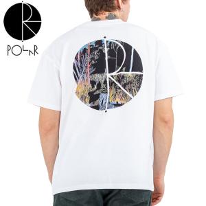 POLAR ポーラー スケボー Tシャツ FOREST FILL LOGO TEE ホワイト NO46｜sk8-sunabe