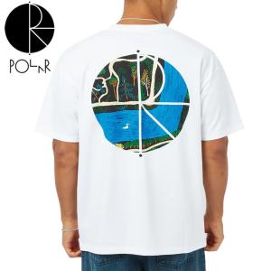 POLAR ポーラー スケボー Tシャツ SLOTTSPARKEN FILL TEE ホワイト NO47｜sk8-sunabe