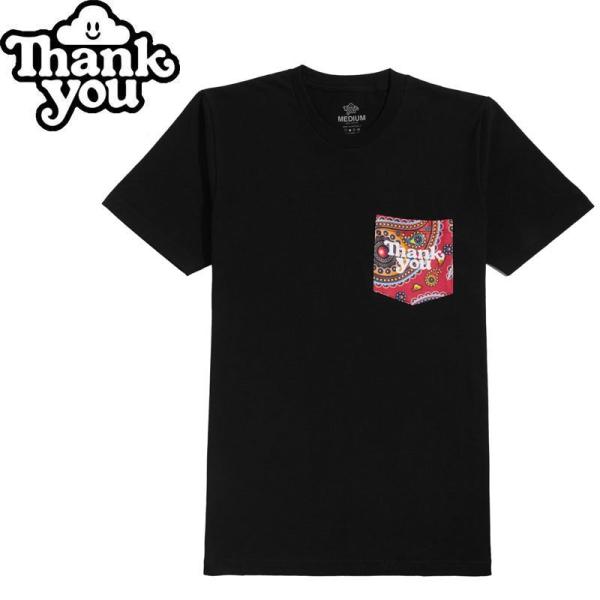 THANK YOU サンキュー スケボー Tシャツ PAISLEY POCKET TEE ブラック ...