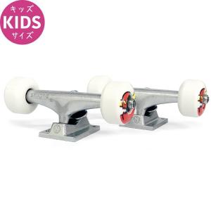 キッズ スケートボード コンプリート トラック TOY MACHINE RUCKUS TRUCK ＆ WHEEL SET 4.75 シルバーxホワイト NO3｜sk8-sunabe