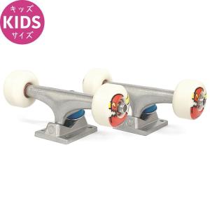 キッズ スケートボード コンプリート トラック TOY MACHINE RUCKUS MID TRUCK ＆ WHEEL SET 4.75 シルバーxホワイト NO4｜sk8-sunabe