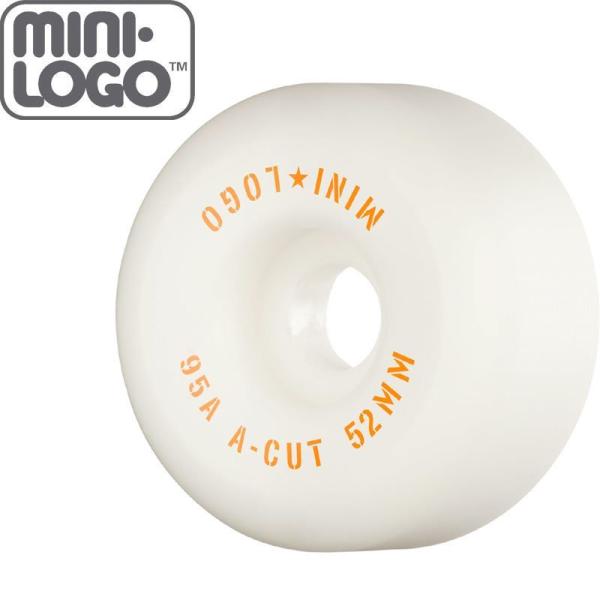 MINI LOGO スケボー スケートボード ウィール A-CUT 2 ホワイト 95A 52mm ...