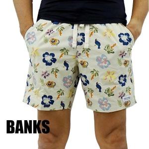 値下げしました！BANKS/バンクス TRAVELS ELASTIC BOARDSHORTS BONE 男性用 サーフパンツ ボードショーツ サーフトランクス 水着 メンズ [返品、キャンセル不可]