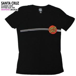 閉店セール！SANTA CRUZ/サンタクルズ レディース CLASSIC DOT FITTED S/S TEE BLACK 女性用 Tシャツ T-shirts 半袖｜skatedepot