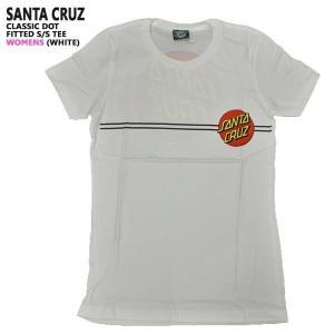 閉店セール！SANTA CRUZ/サンタクルズ レディース CLASSIC DOT FITTED S/S TEE WHITE 女性用 Tシャツ T-shirts 半袖｜skatedepot