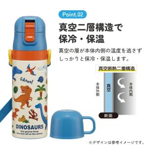 スケーター 水筒 子供 2WAY 直飲み 47...の詳細画像3