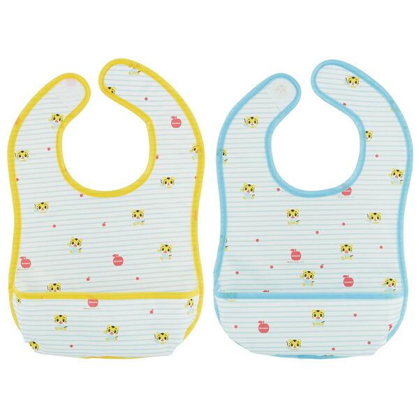 スケーター しまじろう 薄手ベビーエプロンM 2枚組 BEU2