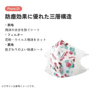 スケーター 99% カット マスク 立体 子供...の詳細画像3