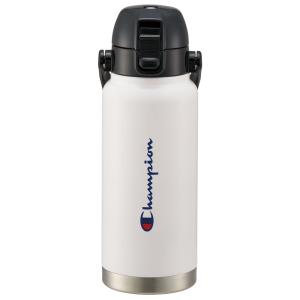 スケーター Champion(チャンピオン) ハンドル付ワンプッシュダイレクトボトル 800ml ハンドル付き 直飲み 水筒 skater ホワイト STD8H