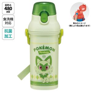 スケーター 水筒 直飲み プラスチック 大容量 480ml 食洗機対応 キッズ 幼児 ワンタッチ skater PSB5SANAG ポケットモンスター ポケモン ニャオハ にゃおは