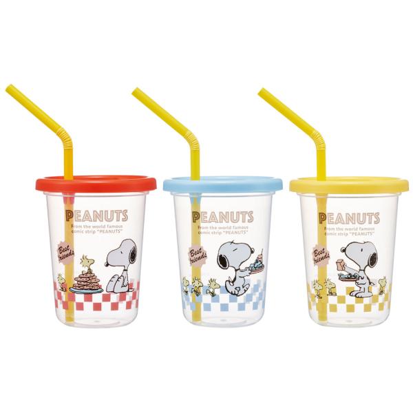 ストロー付きコップ 3個 セット ストロー コップ タンブラー 蓋付き こぼれない skater ス...