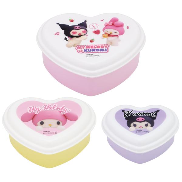 スケーター シール 容器 3個 セット ハート型 入れ子式 ふわっと お弁当箱 ランチボックス sk...