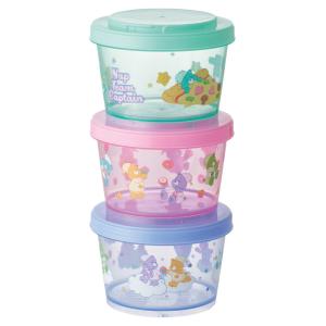 ジョイント式 薄肉保存容器 3個セット 保存容器 お弁当箱 おしゃれ 電子レンジ対応 skater スケーター SIJ3 Care Bears ケアベア くま カラフル キャラクター