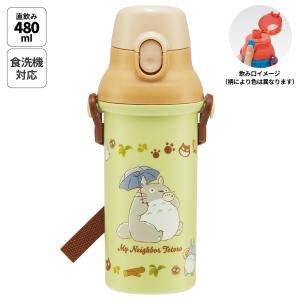 となりのトトロ メイちゃん 直飲みプラワンタッチボトル 480ml 抗菌 食