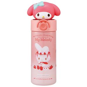 スケーター マスコット付き ステンレスストローボトル 420ml マイ
