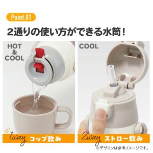 スケーター 水筒 子供 2WAY ストロー 4...の詳細画像3