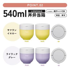 スケーター カフェ丼 ランチボックス 540m...の詳細画像2