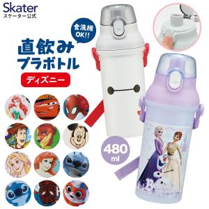 スケーター 水筒 直飲み 大容量 480ml ワンタッチ プラスチック 食洗機対応 キッズ 幼児 skater PSB5SANAG ディズニー