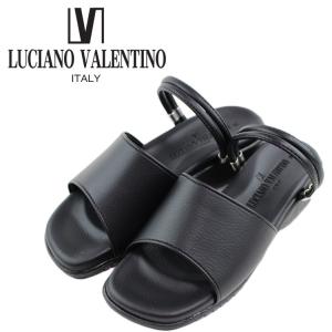 日本製 LUCIANO VALENTINO ITALY 2way ルチアーノ バレンチノ コンフォートサンダル レディース ストラップ 黒 オフィスサンダル 5745 サンダル