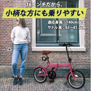 ノーパンク 自転車 折りたたみ自転車 16イン...の詳細画像4