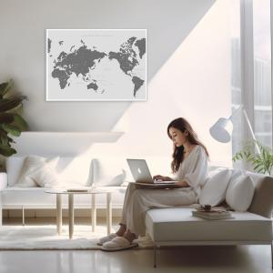 人気アートポスター世界地図 国名 首都 日本語...の詳細画像2