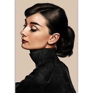 額付 アートポスター アートフレーム オードリーヘップバーン モノクロ