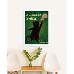 額付入りアートパネル・ アートポスター 絵画猫...の詳細画像1
