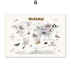 【3枚セット】世界地図 モダン アートポスター（A4フレーム付き） 5001798948641-c.jpg