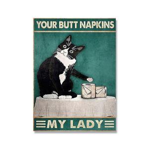 ポスター おしゃれ 額付 アートポスター 動物イラストシリーズ ネコ