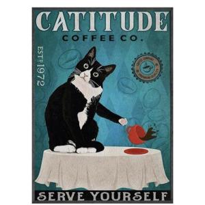 ポスター おしゃれ 額付 アートポスター 動物イラストシリーズ ネコ