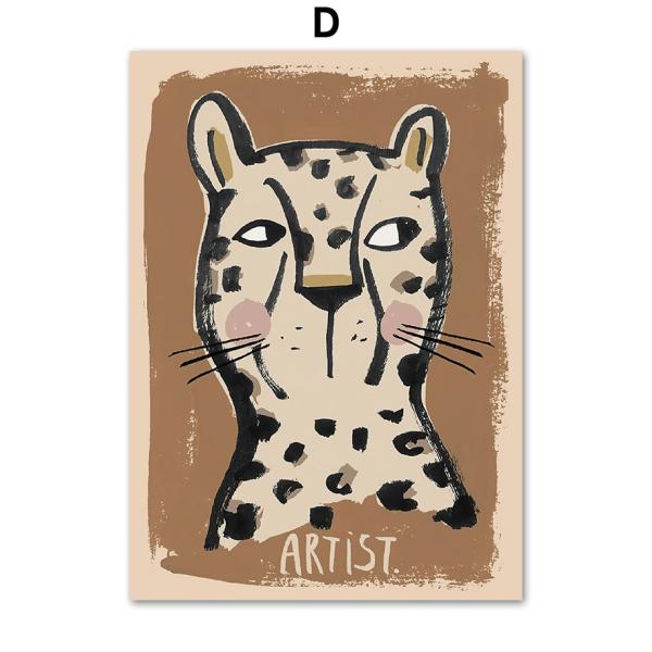 額付 アートポスター アートフレーム おしゃれ 絵画 ヒョウ デザインNO-D【追加注文なしで、直ぐ...