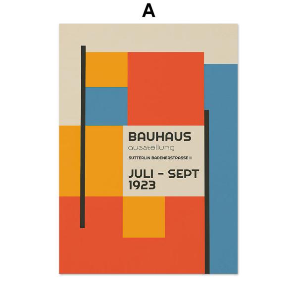 おしゃれ 額付 アートポスター絵画 壁 バウハウス ポスター カラフル 抽象画 デザインNO-A【追...