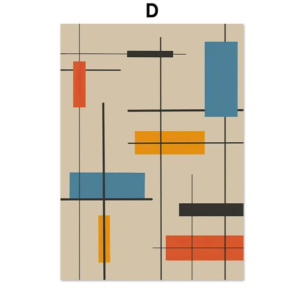 おしゃれ 額付 アートポスター絵画 壁 バウハウス ポスター カラフル 抽象画 デザインNO-D【追...