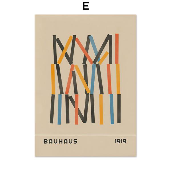 おしゃれ 額付 アートポスター絵画 壁 バウハウス ポスター カラフル 抽象画 デザインNO-E【追...