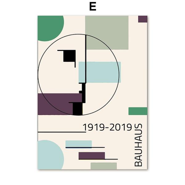 おしゃれ 額付 アートポスター絵画 壁 バウハウス ポスター 図形 抽象画 デザインNO-E【追加注...