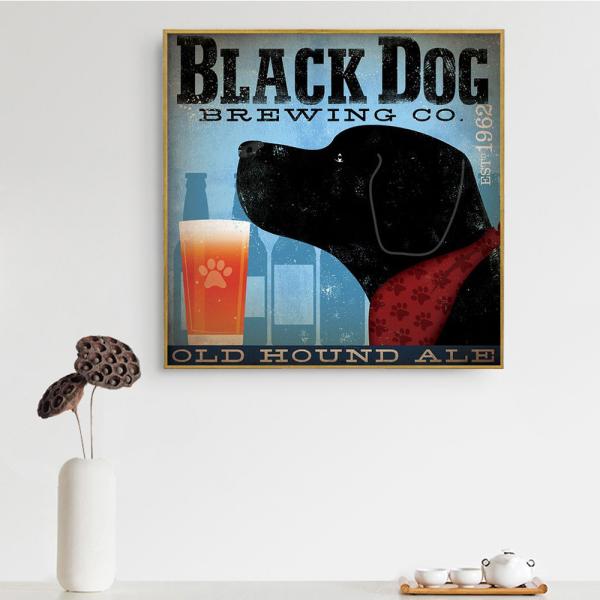額付 アートポスター アートフレーム おしゃれ 絵画 壁 犬 ブラック デザインNO-D【追加注文な...