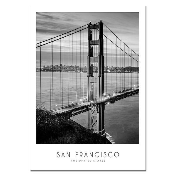 アートポスター アートフレーム 世界都市サンフランシスコ デザインNO-7 A4 A3 A2【追加注...