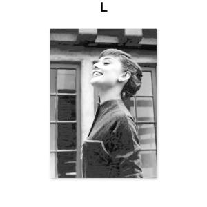 額付 アートポスター アートフレーム オードリーヘップバーン モノクロ