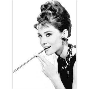額付 アートポスター アートフレーム オードリーヘップバーン モノクロ