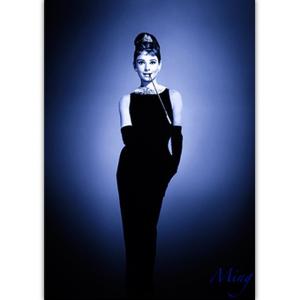 額付 アートポスター アートフレーム オードリーヘップバーン モノクロ
