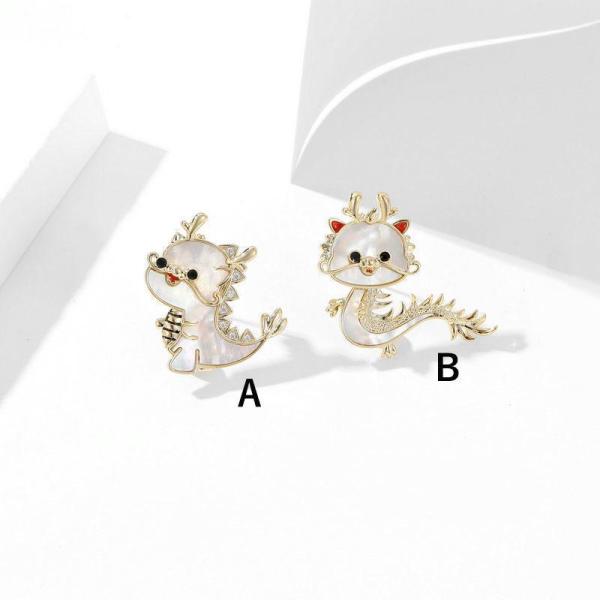 【動物】アニメ ドラゴン 可愛い 龍 ドラゴン ブローチ