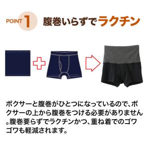 腹巻付き ボクサー パンツ 備長炭入り 前あき...の詳細画像3